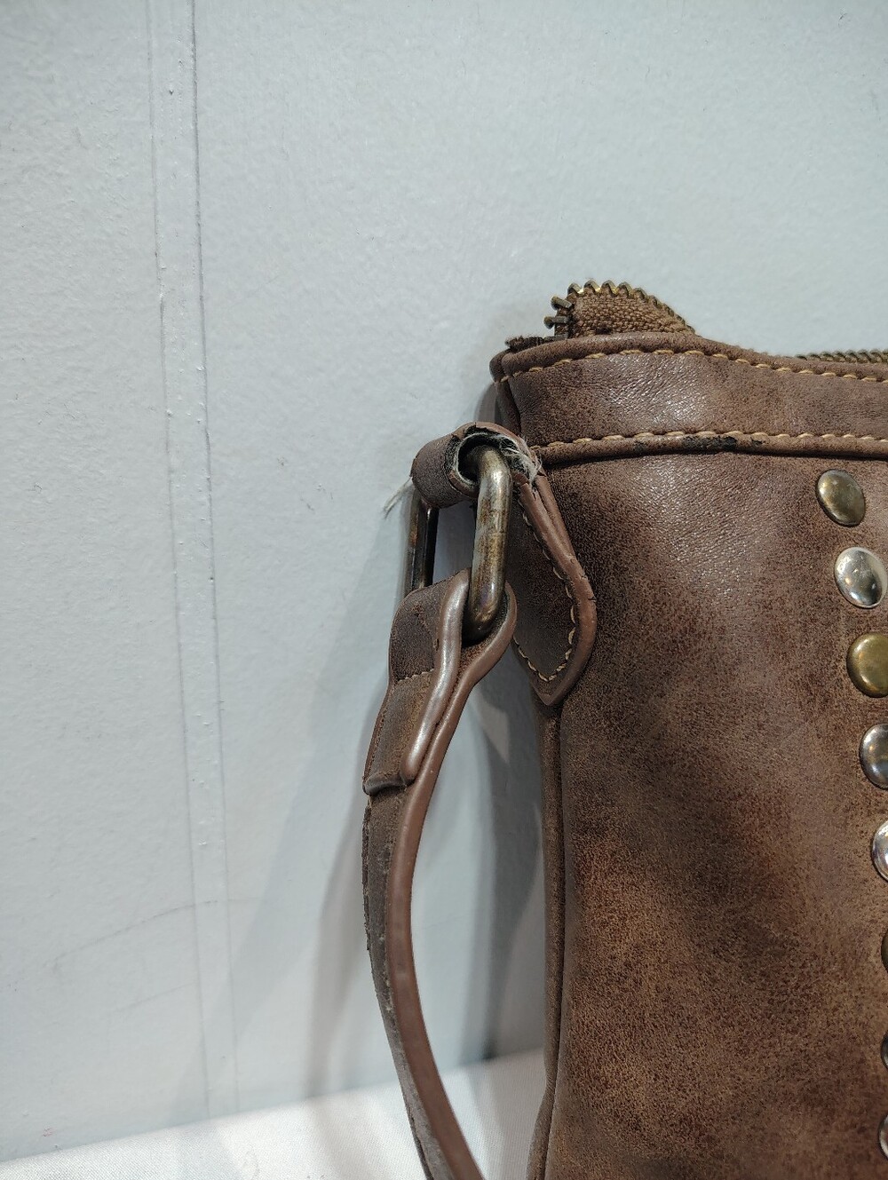 Montana West Trinity Ranch Hair on Hide Crossbody Bag Turquoise Studded Small - Picture 12 of 14